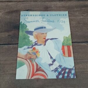 1934 Strawbridge & Clothier Summer Fashions Catalog Art Deco Illustration